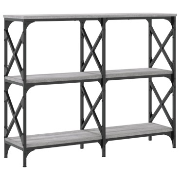 vidaXL Τραπέζι Κονσόλα Γκρι Sonoma 100x28x80,5cm Επεξεργασμένο Ξύλο 1 τεμ.