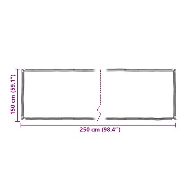 vidaXL Κάλυμμα Φυτών Διαφανές 2,5 x 1,5 m PE