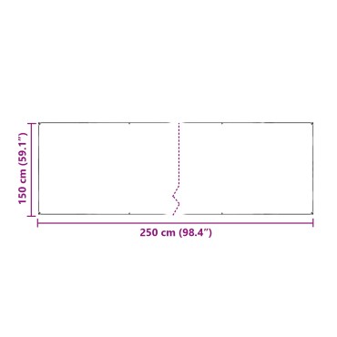 vidaXL Μουσαμάς Διαφανές 2,5 x 1,5 m PE