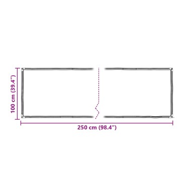 vidaXL Μουσαμάς Διαφανές 2,5 x 1 μ PE