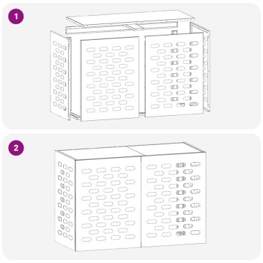 vidaXL Κάλυμμα κλιματιστικού Ασημί 90 x 40 x 60 εκ