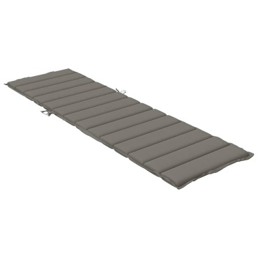 vidaXL Μαξιλάρι Ξαπλώστρας Σκούρο Γκρι 200x50x4cm Ύφασμα