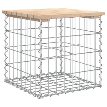 vidaXL Παγκάκι Κήπου Συρματοκιβώτιο 43x44x42cm από Μασίφ Ξύλο Πεύκου 1 τεμ.