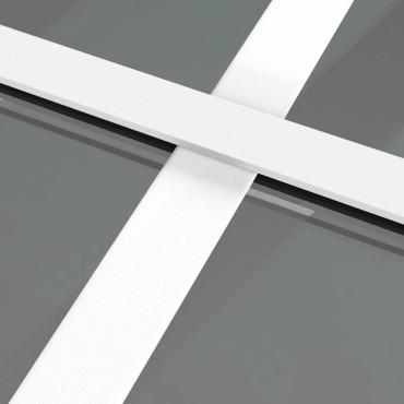 vidaXL Εσωτερική Πόρτα 93x201,5 εκ. Λευκό ESG Γυαλί και Αλουμίνιο
