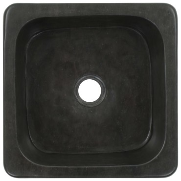 vidaXL Νιπτήρας Μαύρος 30 x 30 x 15 εκ. από Riverstone