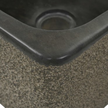vidaXL Νιπτήρας Μαύρος 30 x 30 x 15 εκ. από Riverstone