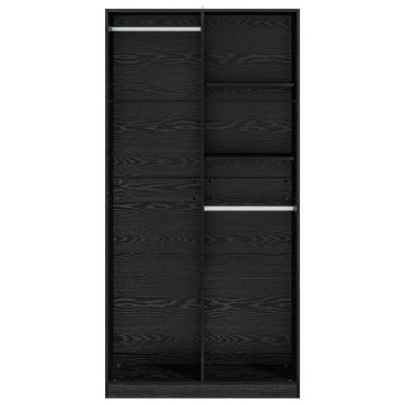 vidaXL Ντουλάπι Μαύρη δρυς 100x50x200cm Επεξεργασμένο Ξύλο