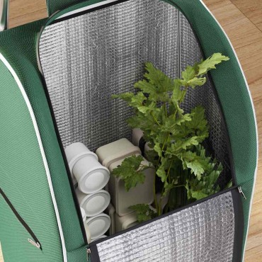 vidaXL Καρότσι Αγορών Πράσινο 39,5 x 33 x 93 εκ Ύφασμα Oxford