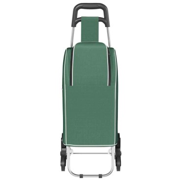 vidaXL Καρότσι Αγορών Πράσινο 39,5 x 33 x 93 εκ Ύφασμα Oxford