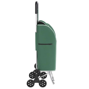vidaXL Καρότσι Αγορών Πράσινο 39,5 x 33 x 93 εκ Ύφασμα Oxford