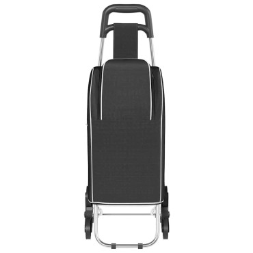 vidaXL Καρότσι Αγορών Μαύρο 39,5 x 33 x 93 εκ Ύφασμα Oxford