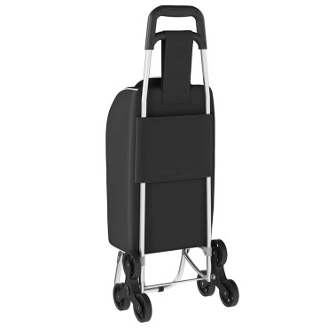 vidaXL Καρότσι Αγορών Μαύρο 39,5 x 33 x 93 εκ Ύφασμα Oxford