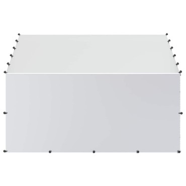 vidaXL Κοτέτσι με Οροφή Ασημί 200 x 200 x 150 cm Γαλβανισμένος Χάλυβας
