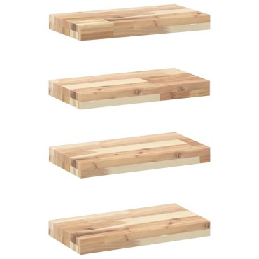 vidaXL Ράφια Πλωτά 4 τεμ. 40x20x4cm από Μασίφ Ξύλο Ακακίας