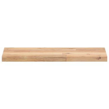 vidaXL Ράφια Πλωτά 4 τεμ. 60x20x2cm από Μασίφ Ξύλο Ακακίας χωρίς Επεξεργασία