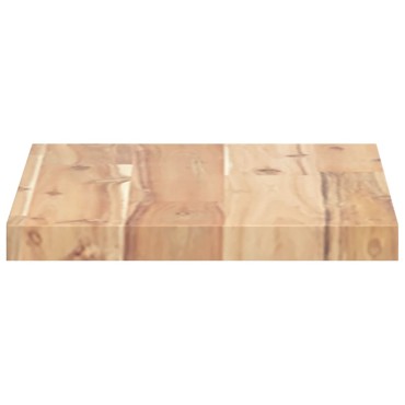 vidaXL Ράφια Πλωτά 4 τεμ. 60x20x2cm από Μασίφ Ξύλο Ακακίας χωρίς Επεξεργασία