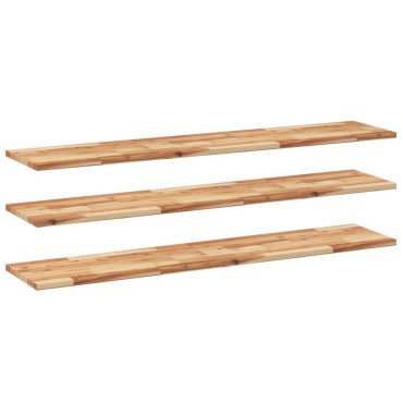 vidaXL Ράφια Πλωτά 3 τεμ. 120x30x2cm από Μασίφ Ξύλο Ακακίας με Φινίρισμα Λαδιού