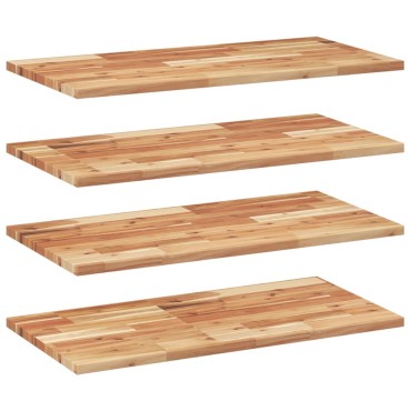 vidaXL Ράφια Πλωτά 4 τεμ. 100x40x2cm από Μασίφ Ξύλο Ακακίας με Φινίρισμα Λαδιού