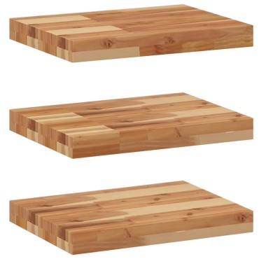 vidaXL Ράφια Πλωτά 3 τεμ. 40x30x4cm από Μασίφ Ξύλο Ακακίας με Φινίρισμα Λαδιού