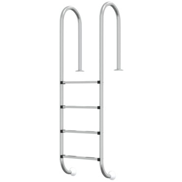 vidaXL Σκάλα Πισίνας 54 x 38 x 184,5 εκ. από Ανοξείδωτο Ατσάλι 304