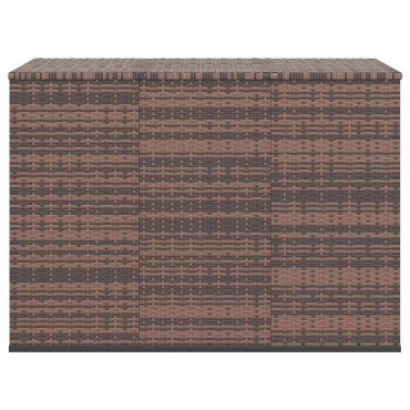 vidaXL Κουτί Μαξιλαριού Κήπου Καφέ 145x100x103cm Ρατάν Πολυαιθ. 1 τεμ.