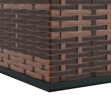 vidaXL Κουτί Μαξιλαριού Κήπου Καφέ 145x100x103cm Ρατάν Πολυαιθ. 1 τεμ.