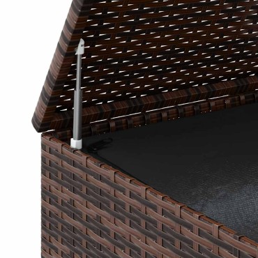 vidaXL Κουτί Μαξιλαριού Κήπου Καφέ 145x100x103cm Ρατάν Πολυαιθ. 1 τεμ.