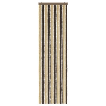 vidaXL Κουρτίνα εντόμων Chenille Σκούρο καφέ και μπεζ 56 x 200 cm