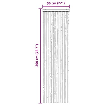 vidaXL Κουρτίνα εντόμων Chenille Σκούρο καφέ και μπεζ 56 x 200 cm