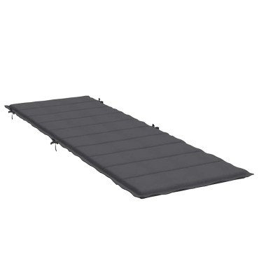 vidaXL Μαξιλάρι Ξαπλώστρας Ανθρακί 186x58x4cm Ύφασμα