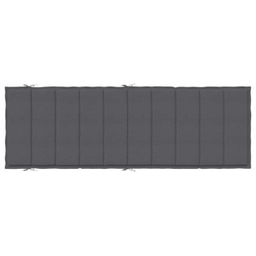 vidaXL Μαξιλάρι Ξαπλώστρας Ανθρακί 186x58x4cm Ύφασμα
