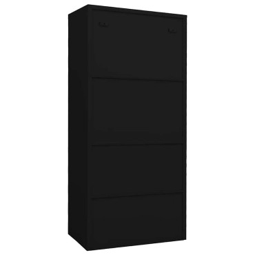 vidaXL Ντουλάπα Μαύρη 80x50x180cm Ατσάλινη 1 τεμ.