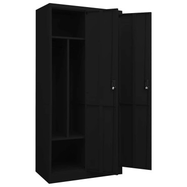 vidaXL Ντουλάπα Μαύρη 80x50x180cm Ατσάλινη 1 τεμ.