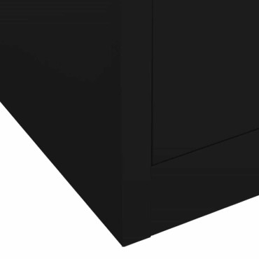 vidaXL Ντουλάπα Μαύρη 80x50x180cm Ατσάλινη 1 τεμ.