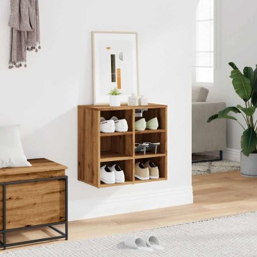 vidaXL Ντουλάπι παπουτσιών Δρυς τεχνίτης 52x30x50cm 1 τεμ.