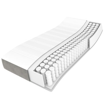 vidaXL Στρώμα με Pocket Springs Μεσαίας Σκληρότητας Αν. Γκρι 100x203x20cm Βελούδο Twin XL 1 τεμ. - Μονό