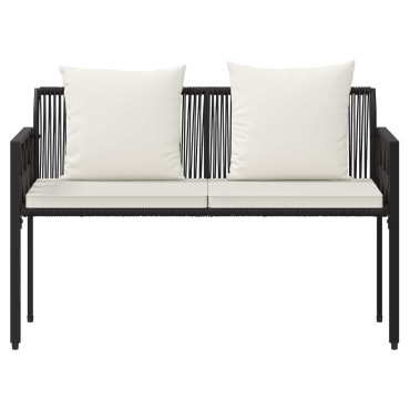 vidaXL Εξωτερικά παγκάκια 2 -Seater 116x56x75cm συνθετικό ρατάν
