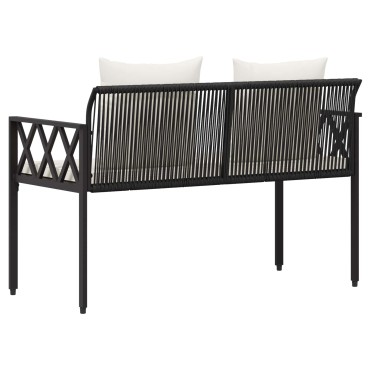 vidaXL Εξωτερικά παγκάκια 2 -Seater 116x56x75cm συνθετικό ρατάν