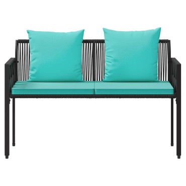 vidaXL Εξωτερικά παγκάκια 2 -Seater 116x56x75cm συνθετικό ρατάν