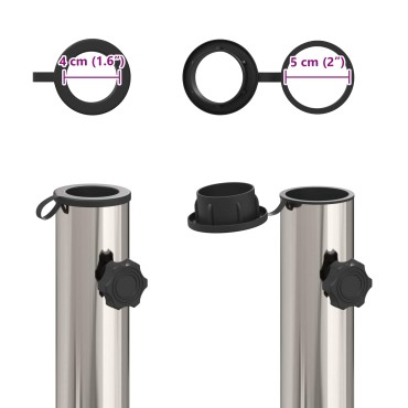 vidaXL Βάση παρασόλ για στύλους 40-50 χιλιοστών 26.45 kg Γκρι