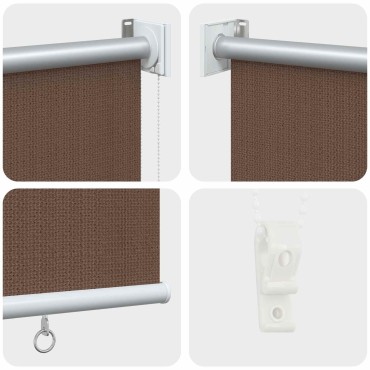 vidaXL Ρολό Εξωτερικού Χώρου 90% Φραγμός UV Taupe 220 x 140 cm HDPE