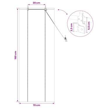 vidaXL Ρόλερ (στόρι) Φυσικό 70 x 160 εκ. Μπαμπού
