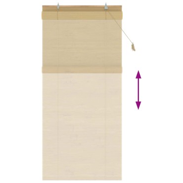 vidaXL Ρόλερ (στόρι) Φυσικό 100 x 220 cm Μπαμπού