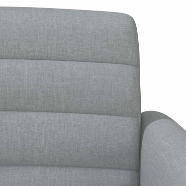 vidaXL Love seat με κουμπιά Ανοιχτό γκρι 116x67x80cm Ύφασμα