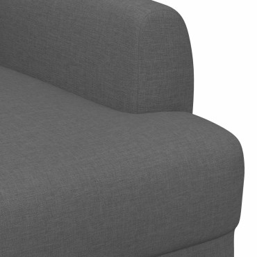 vidaXL Love seat με κουμπιά Σκούρο Γκρι 116x67x80cm Ύφασμα