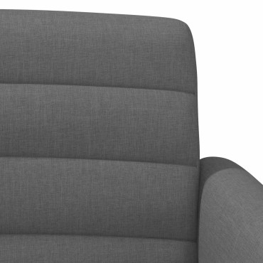 vidaXL Love seat με κουμπιά Σκούρο Γκρι 116x67x80cm Ύφασμα