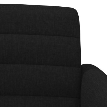 vidaXL Love seat με κουμπιά Μαύρο 116x67x80cm Ύφασμα