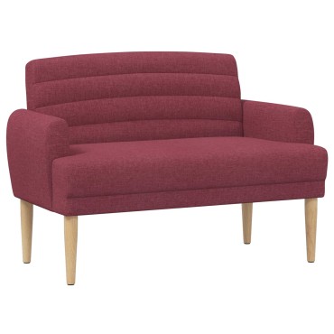 vidaXL Love seat με κουμπιά Κόκκινο 116x67x80cm Ύφασμα