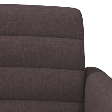 vidaXL Love seat με κουμπιά Σκούρο Καφέ 116x67x80cm Ύφασμα