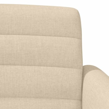vidaXL Love seat με κουμπιά Κρεμ 116x67x80cm Ύφασμα